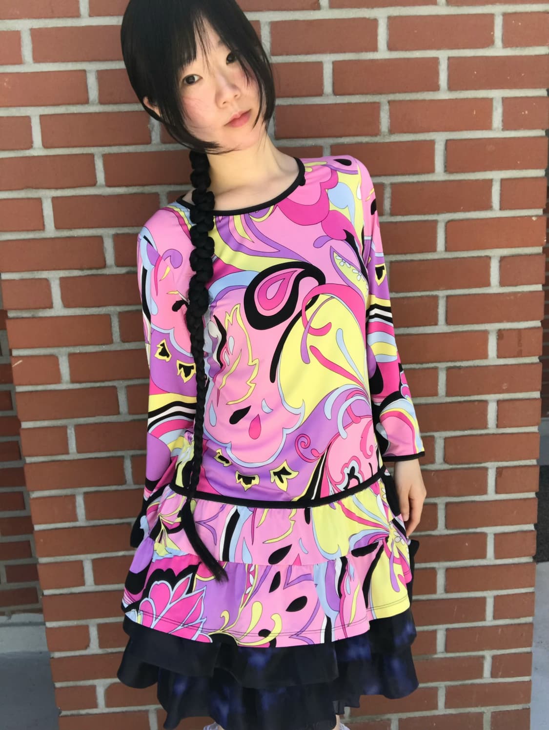 vintage paisley pattern frill top 상품이미지4