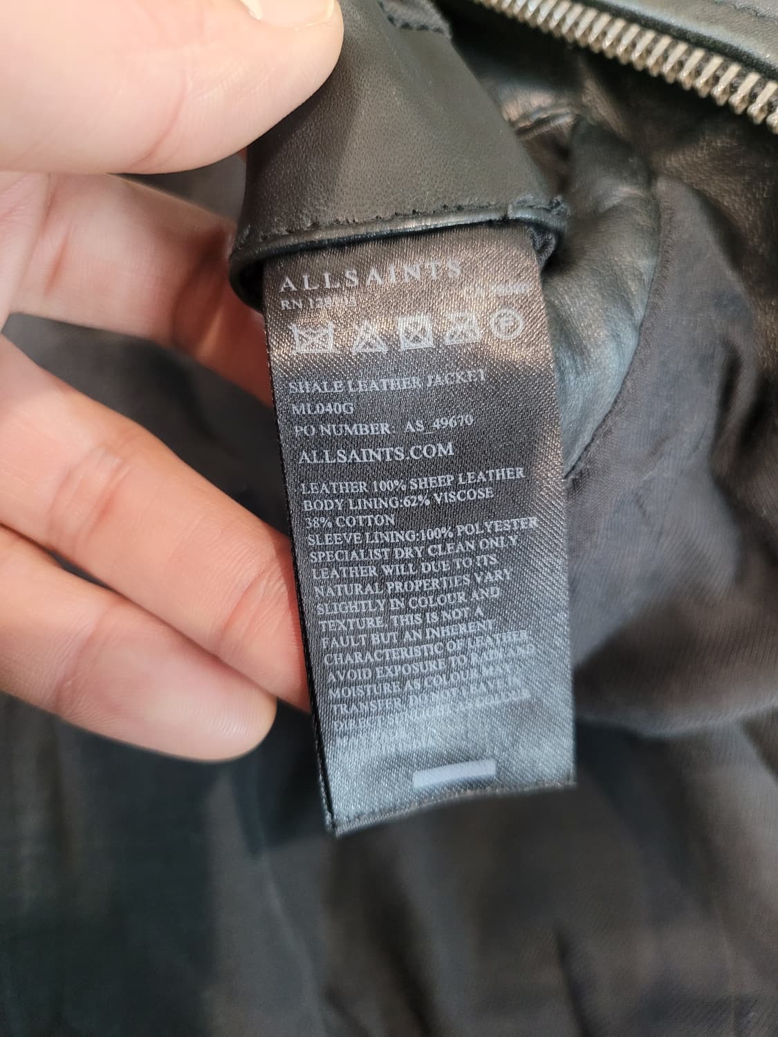 XL 올세인츠 가죽자켓  상품이미지7