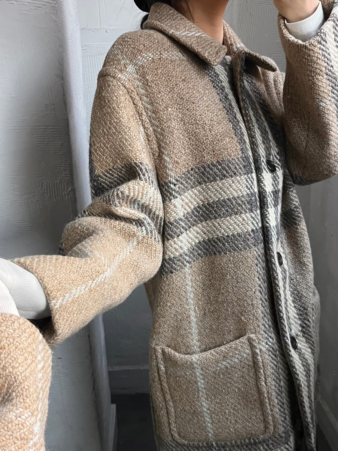 Burberry 버버리 싱글 패턴 체크 코트 상품이미지3