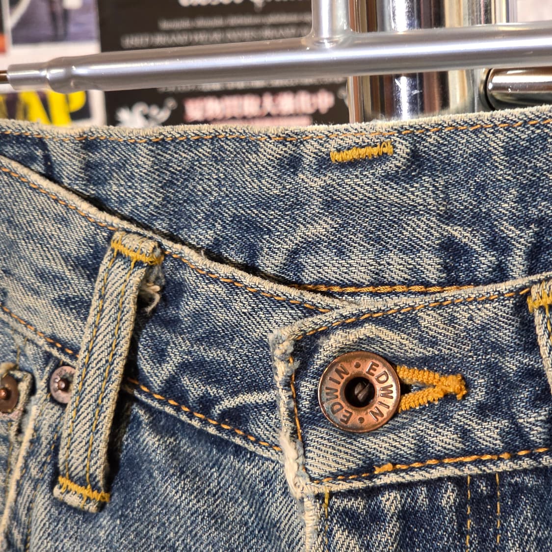 JPN 패치워크 그런지 데님 스커트 상품이미지3