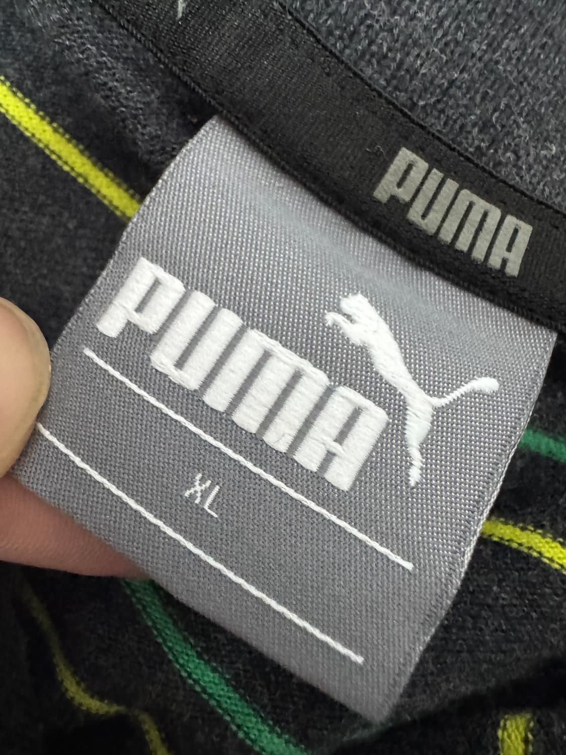 푸마 puma 스트라이프 반팔 카라 티셔츠 L 상품이미지3