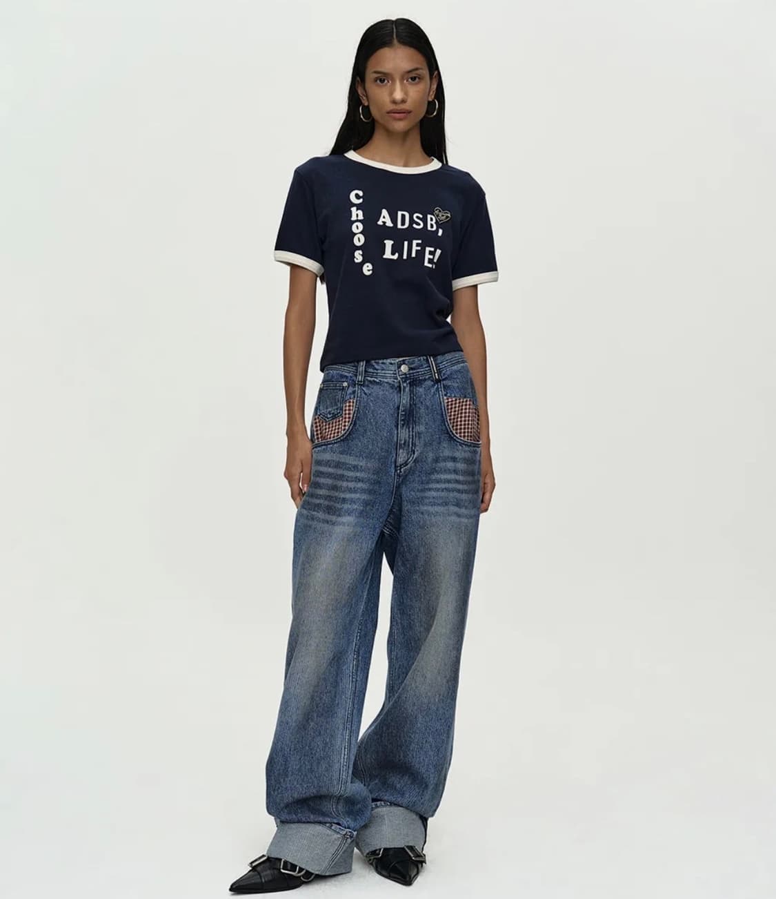앤더슨벨 OIL WASHED ROLLED UP JEANS 상품이미지2
