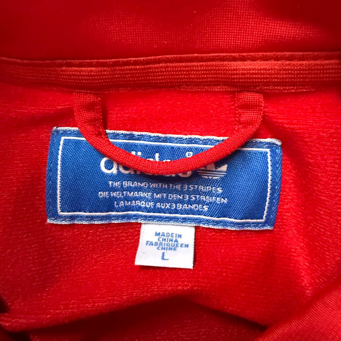 [정품/L] 아디다스 삼선 트랙탑 레드 져지 b17 상품이미지5