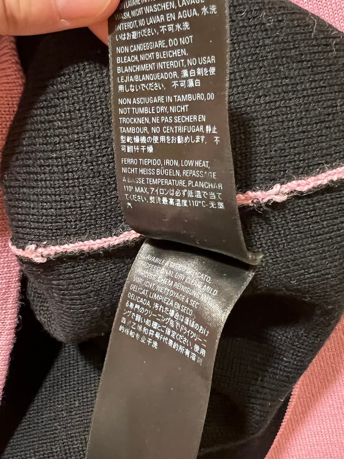 21SS [M] 발렌시아가 랭귀지스 인타르시아 니트 스웨터 핑크 상품이미지6