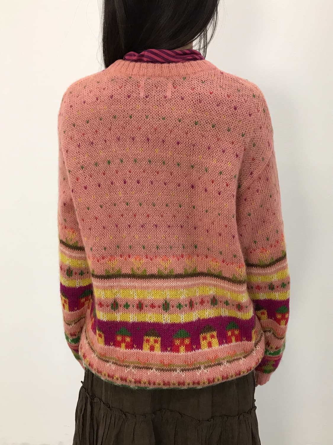 Benetton Coral Pink Italy Fair Wool Knit 상품이미지3