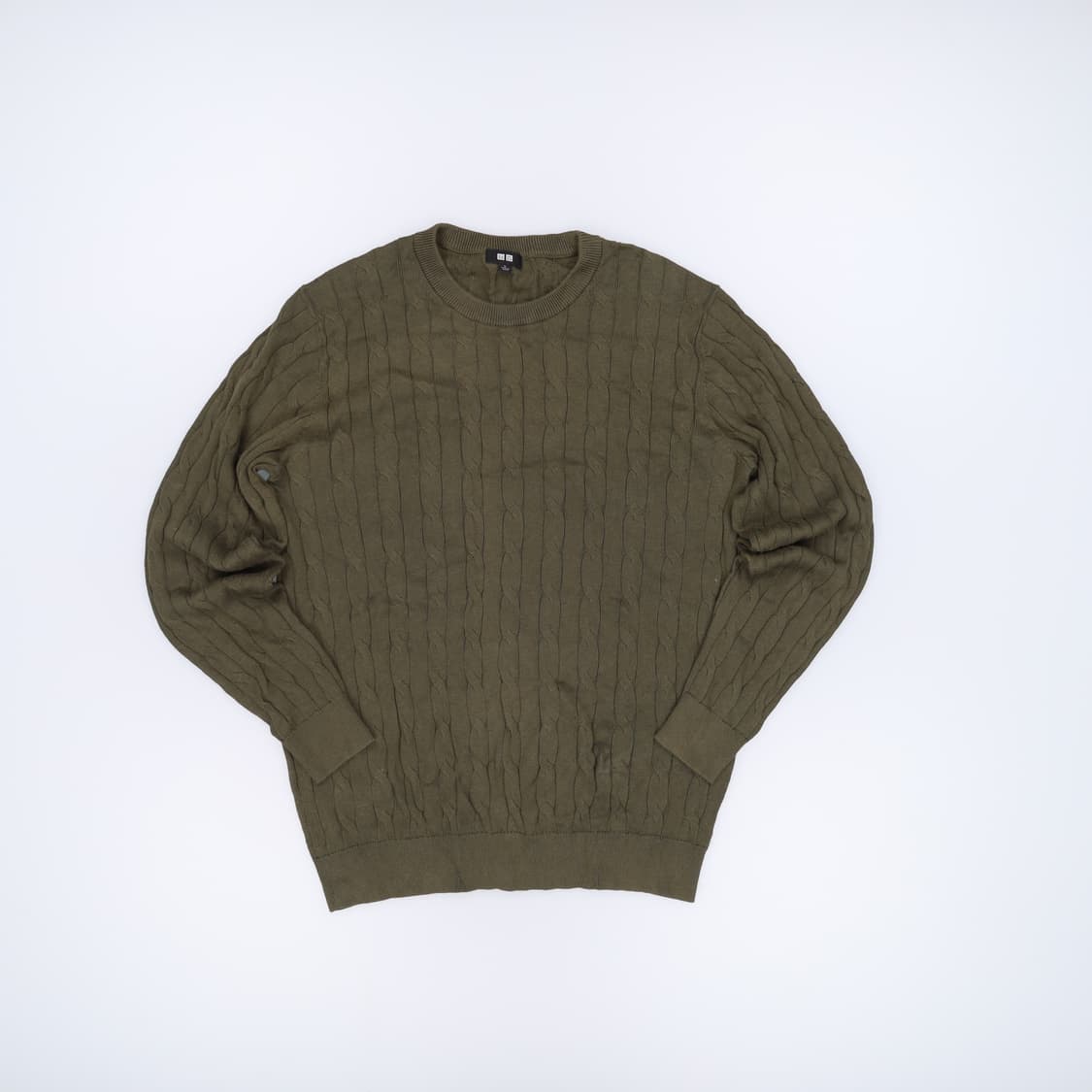 L 유니클로 케이블 니트 0417H1 상품이미지1