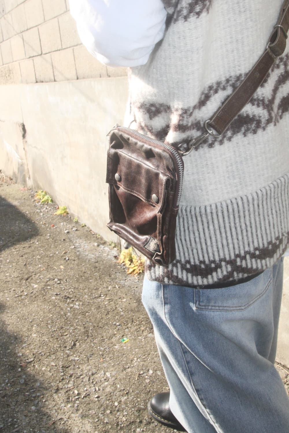 요시다 포터 빈티지 워싱 코티드 프리스타일 크로스백 상품이미지2