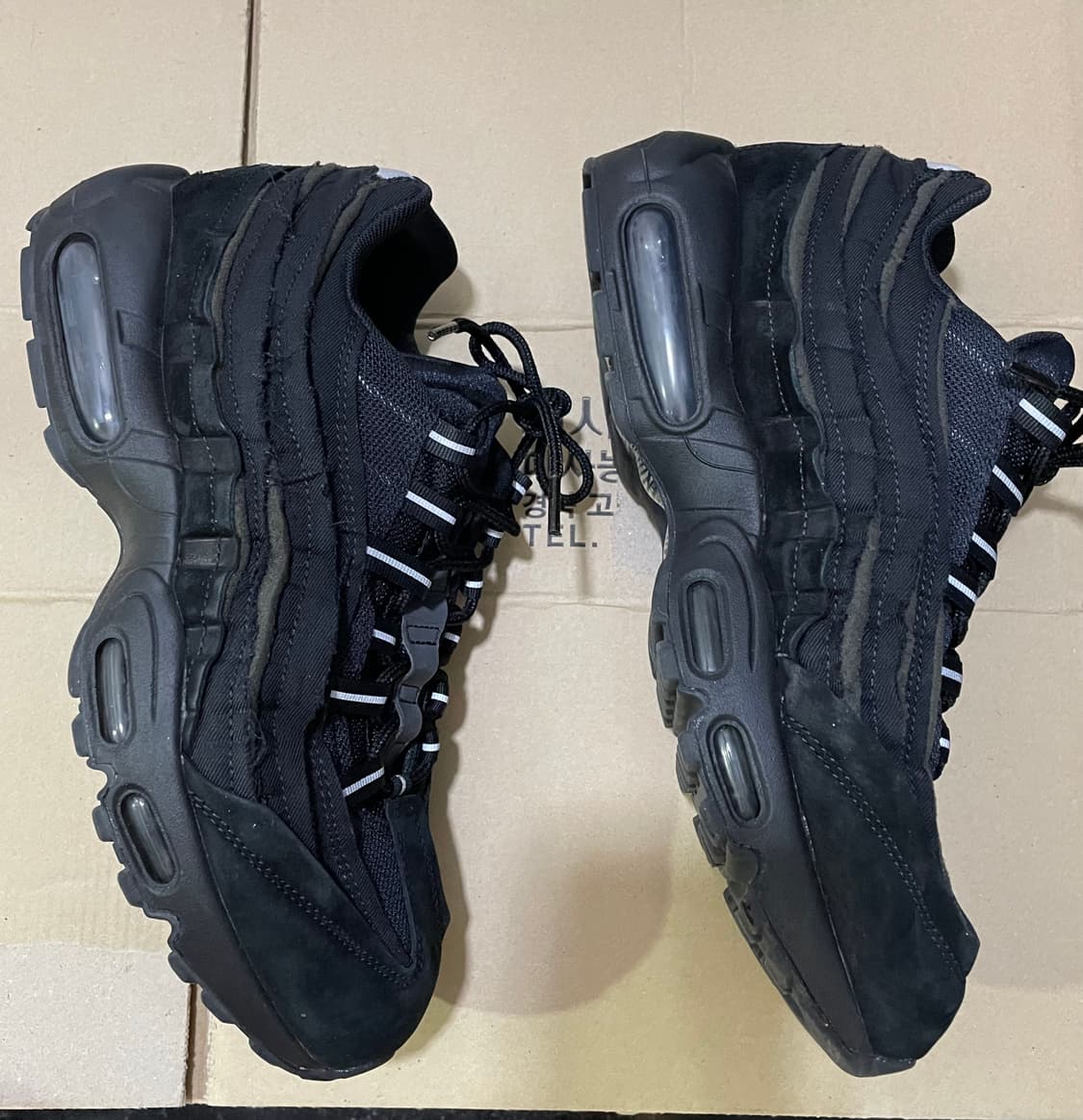 [270] 나이키 x 꼼데가르송 옴므 CDG 에어맥스95 블랙 상품이미지4