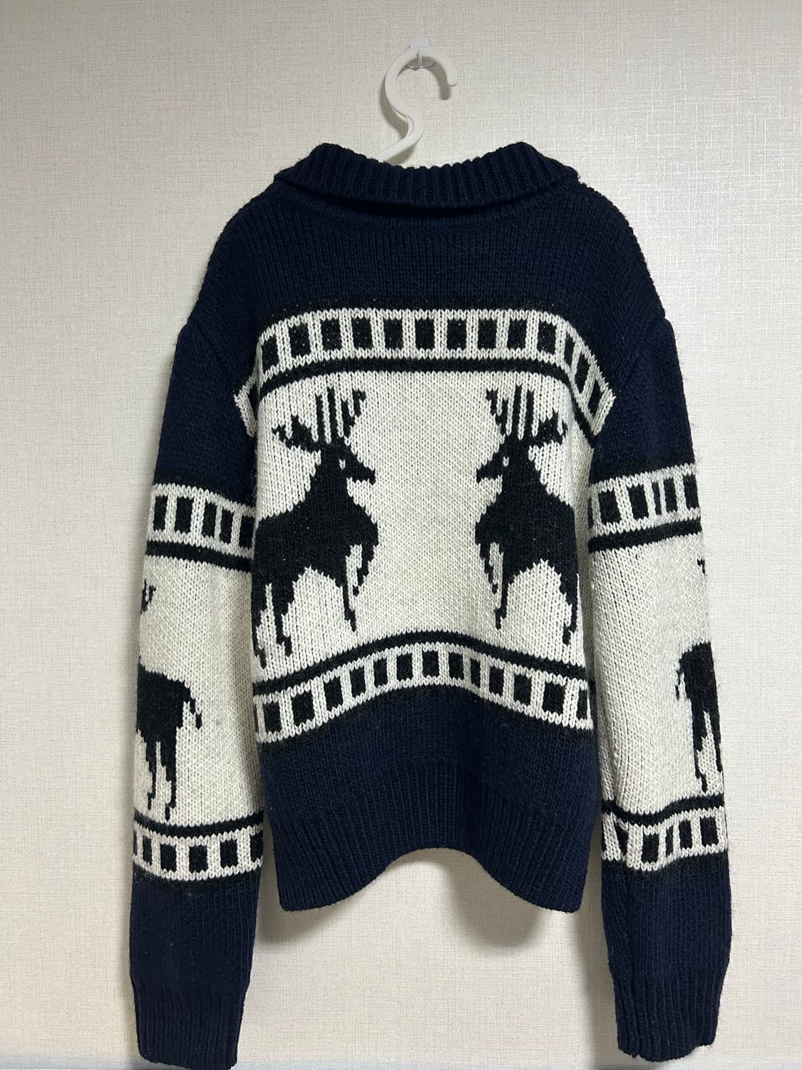 파르티멘토 우먼 코위찬 니트 집업 가디건 네이비  상품이미지9