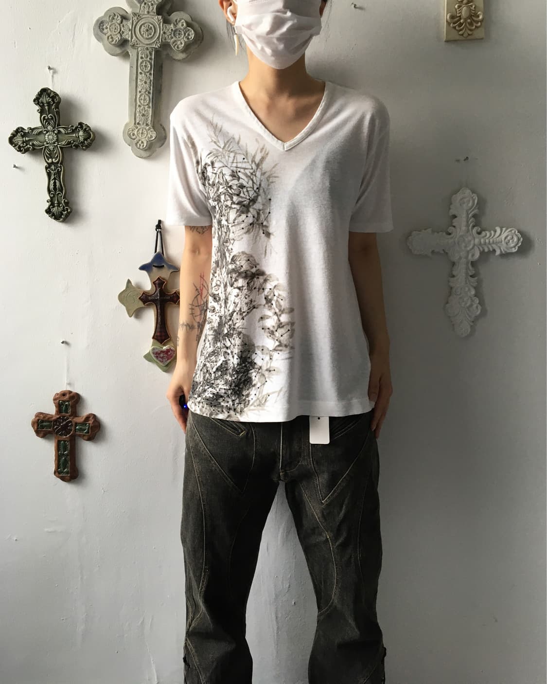 Printing point t shirt 상품이미지1
