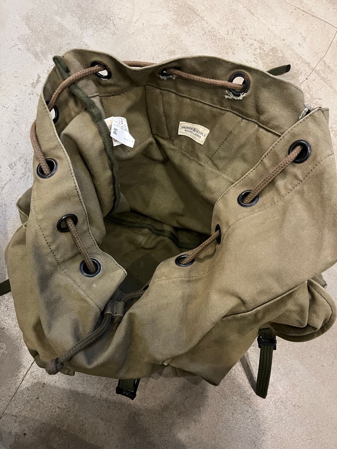 빈티지 폴로 데님앤서플라이 밀리터리 빅백 상품이미지6