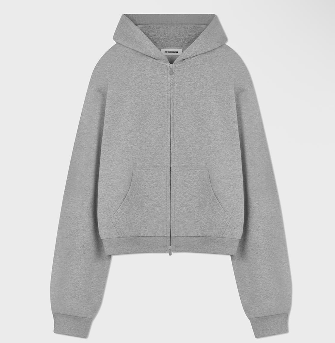 구민성 크롭 후드집업 그레이 L 상품이미지1