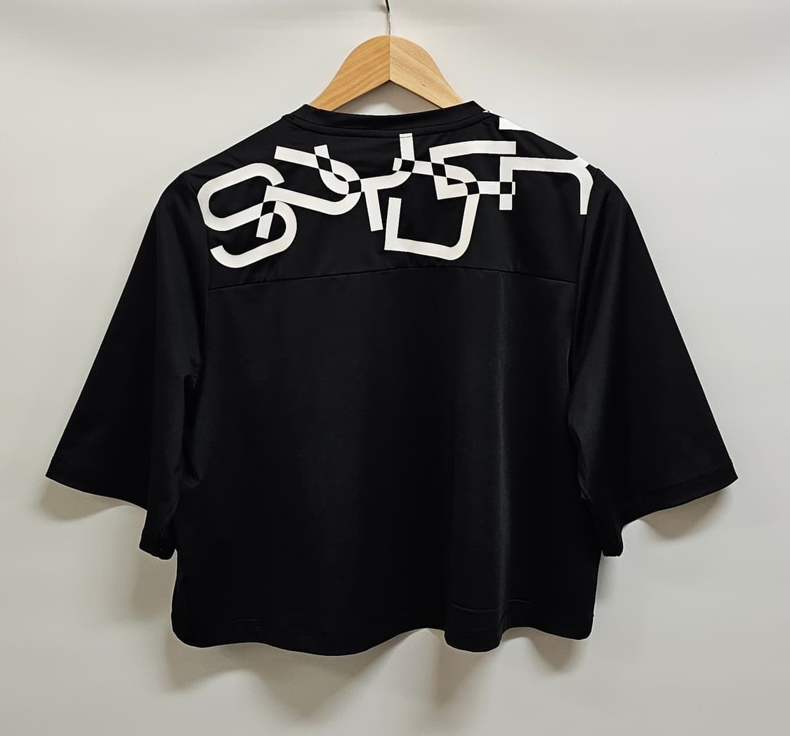 스파이더 블랙 크롭 반팔 티셔츠 M 상품이미지2