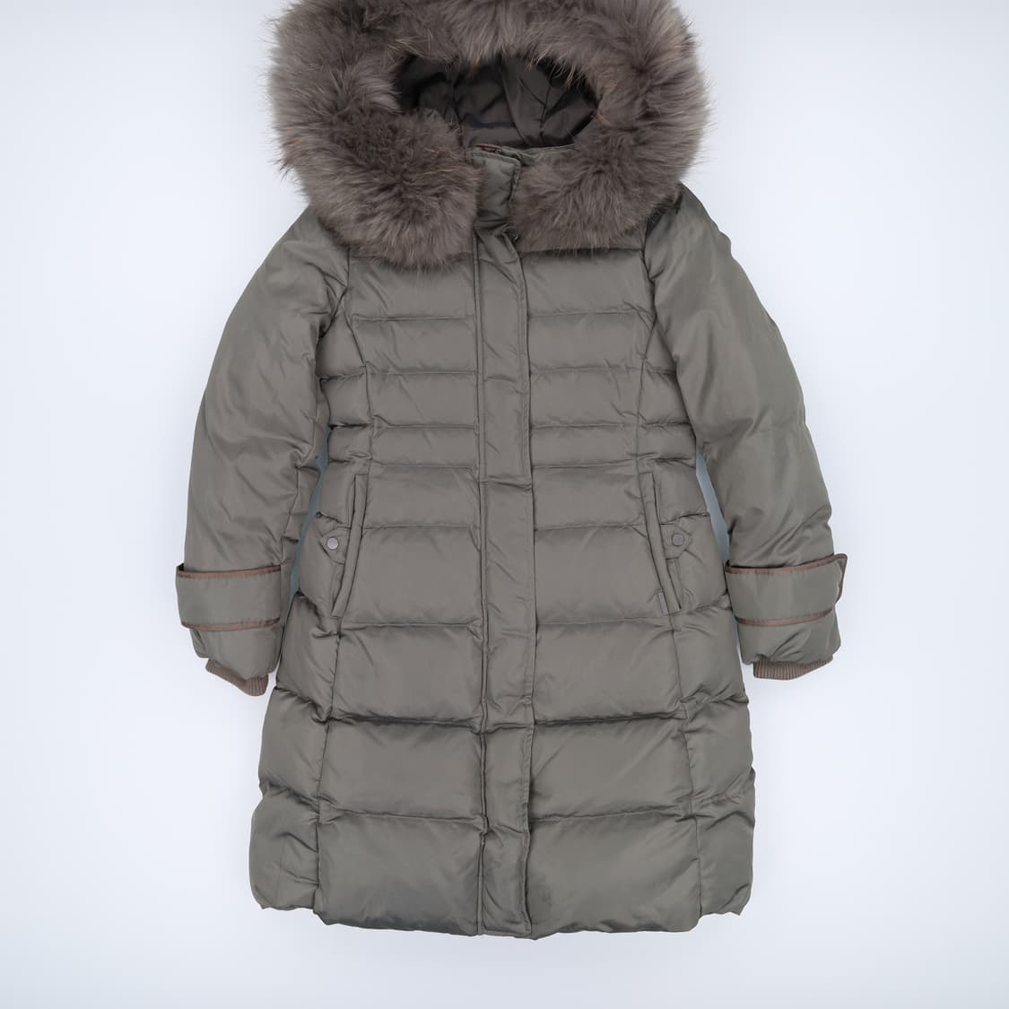 [90] 빈폴레이디스 그레이 후드퍼 구스다운 롱패딩 자켓 3956 상품이미지2