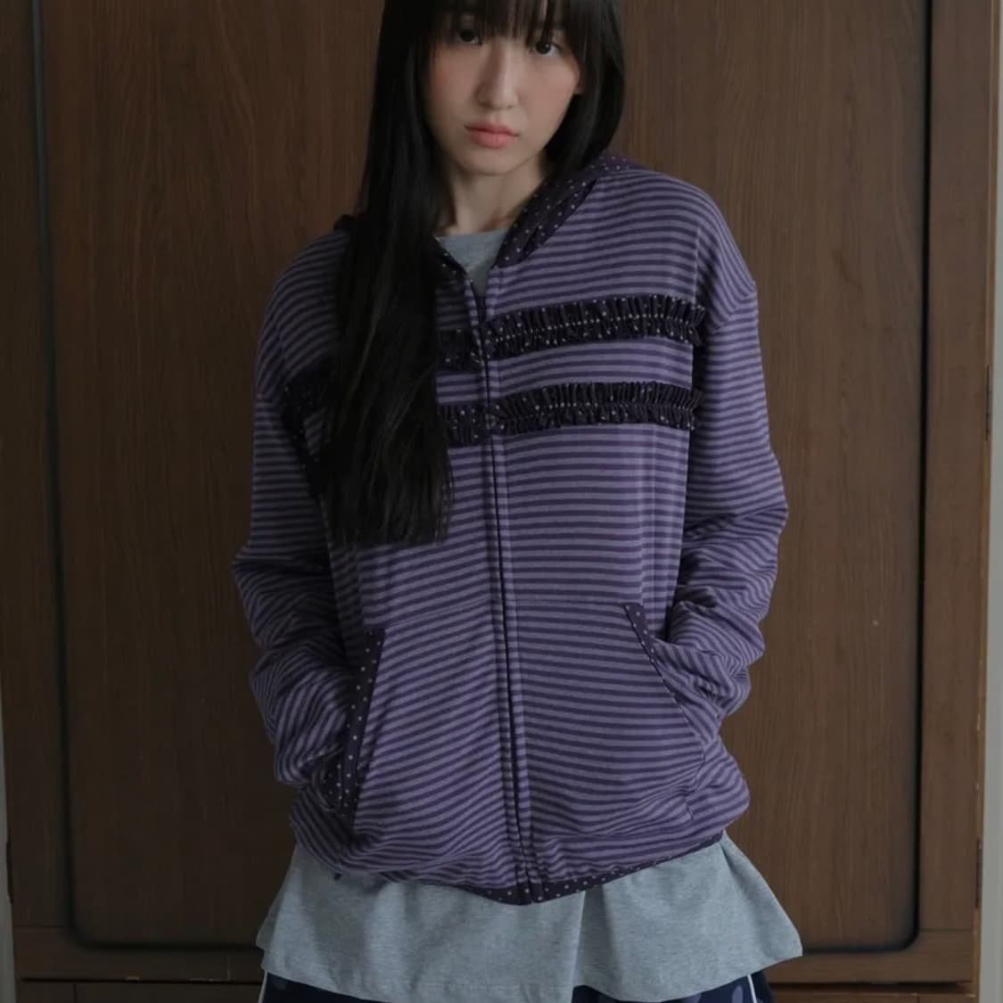 바니쉬먼트 보라 후드집업 상품이미지3