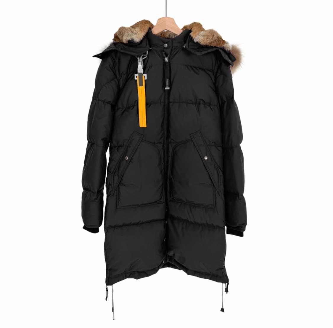 [M] 파라점퍼스 여성 롱 베어 마스터피스 퍼 후드 패딩 점퍼 블랙 상품이미지1