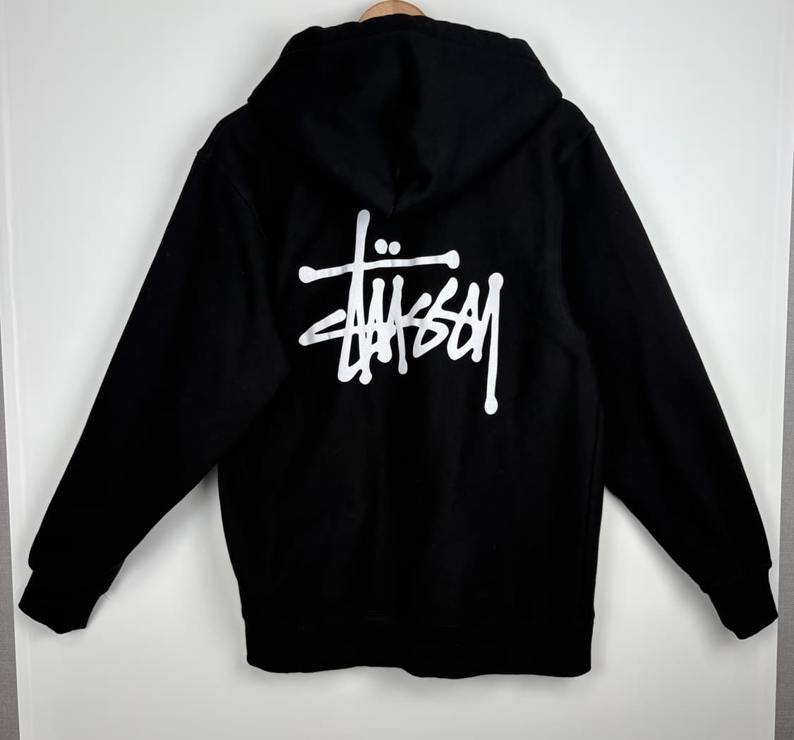 스투시 베이직 로고 기모 후드 집업 상품이미지3