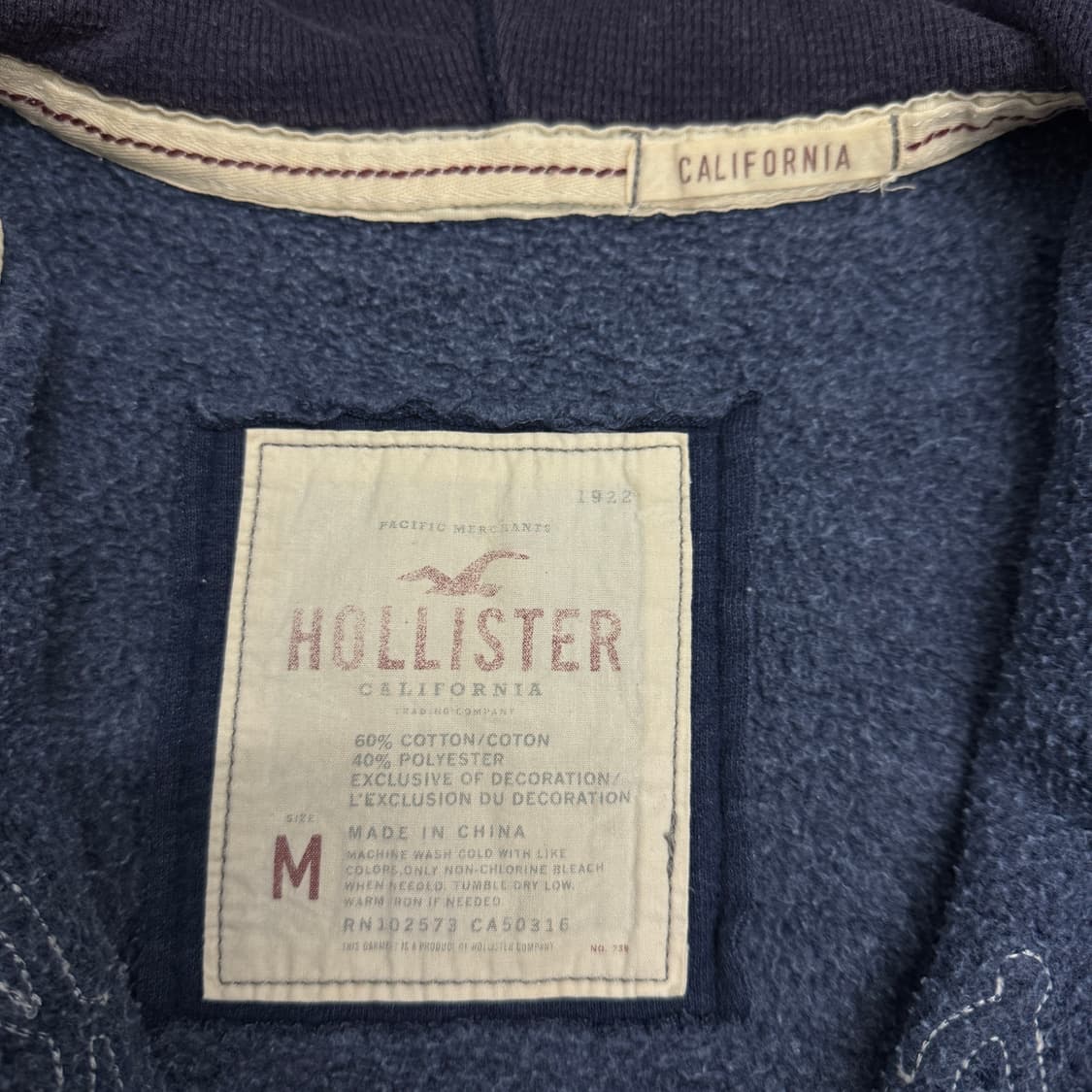 홀리스터 Y2K 아치로고 딱붙 후드집업 상품이미지4