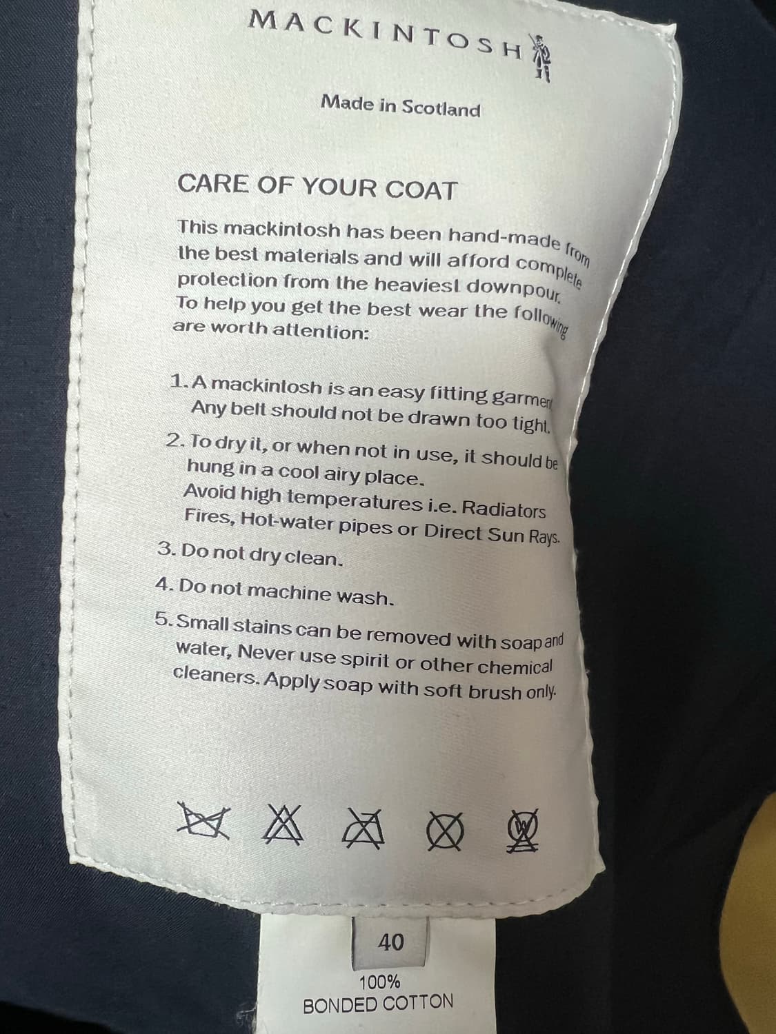 매킨토시 코트 블랙컬러 40사이즈 판매 상품이미지5
