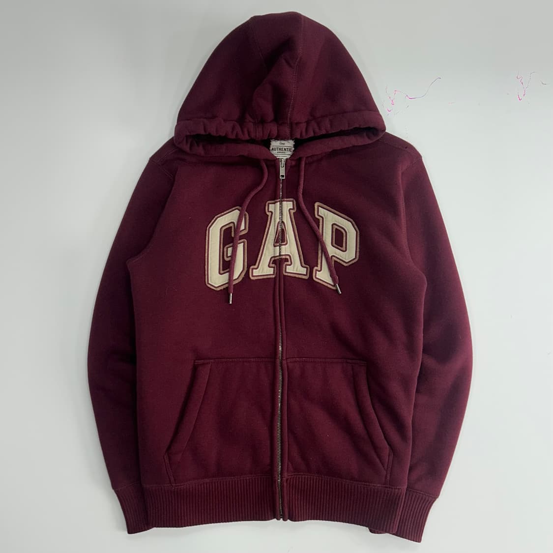 Gap 갭 퍼안감 버건디 와인 후드집업 상품이미지3