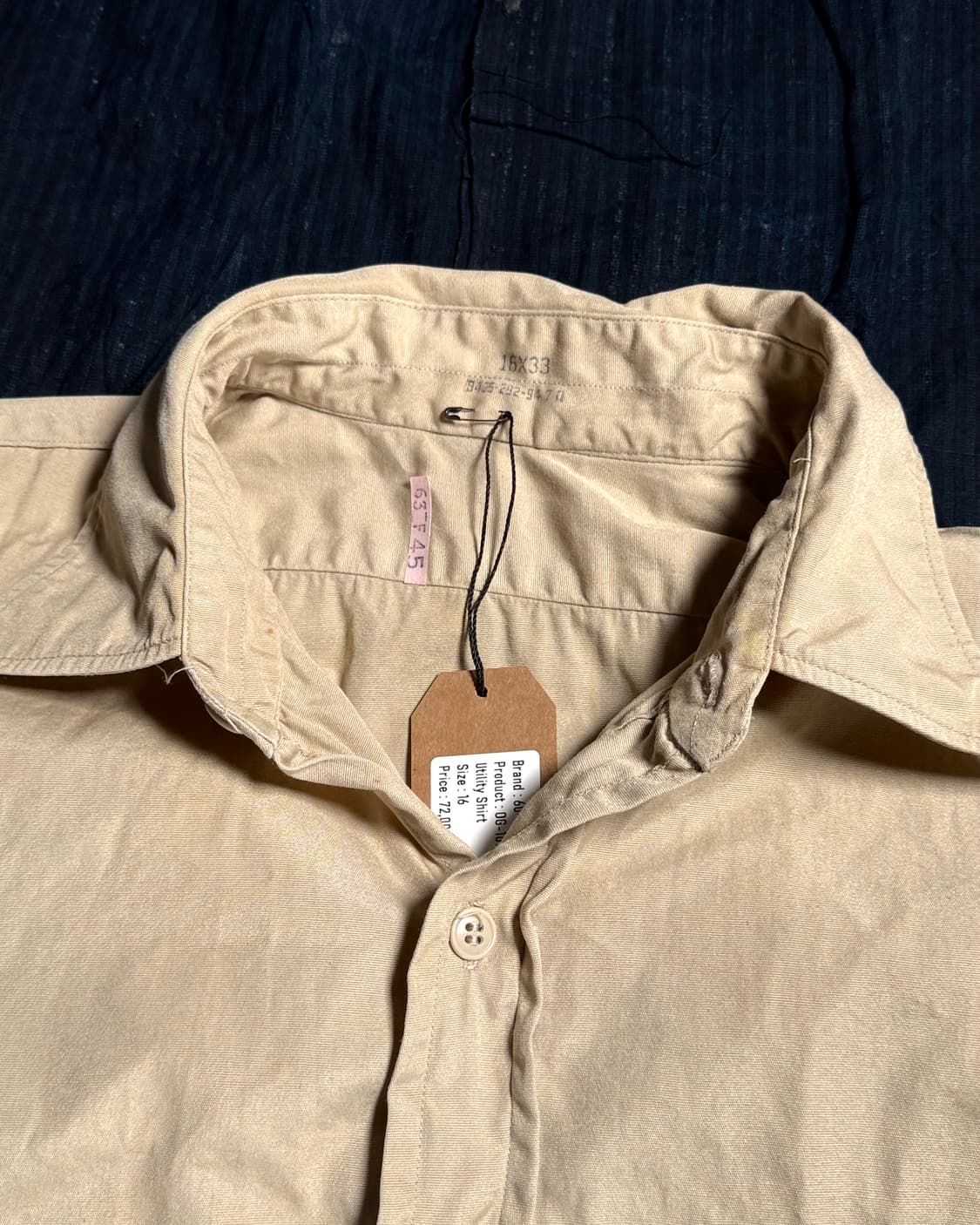 60-70‘s U.S Army OG-107 타입 3 코튼 유틸리티 셔츠6 상품이미지2