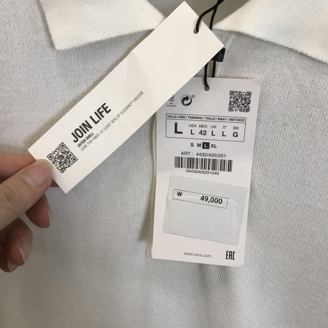 자라 니트 반팔카라티 새상품 [L] 상품이미지3