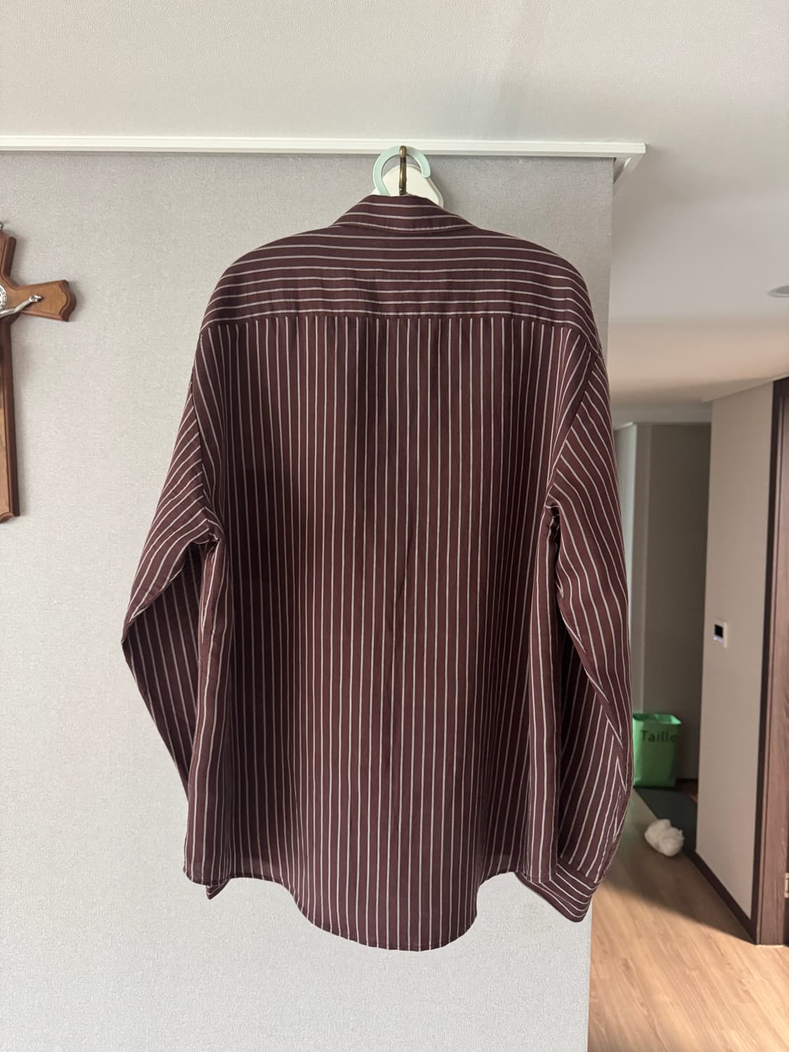 렉토 레드 브라운 스트라이프 셔츠 L사이즈 판매 상품이미지2