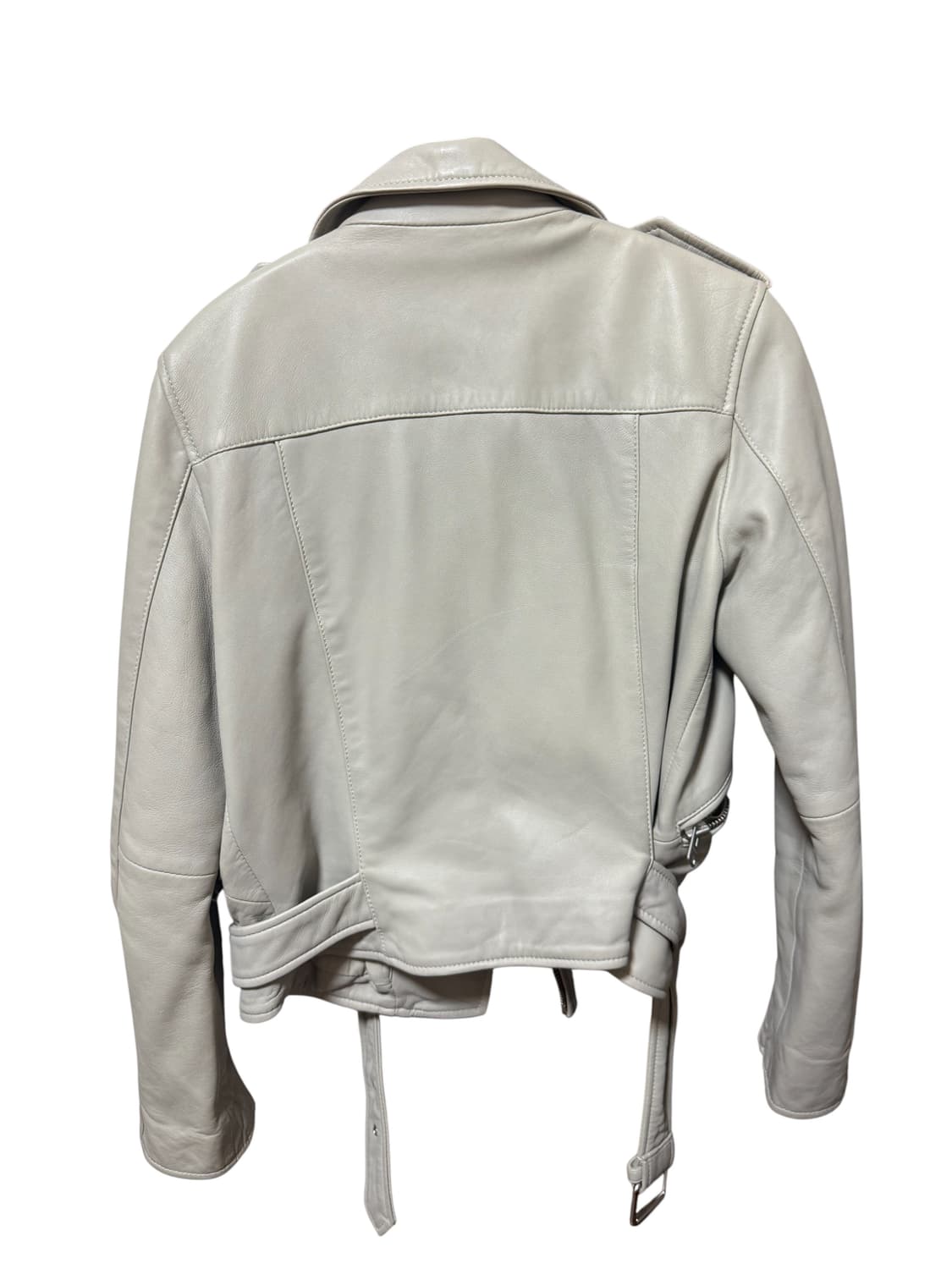 올세인츠 가죽 라이트 그레이 자켓 상품이미지2