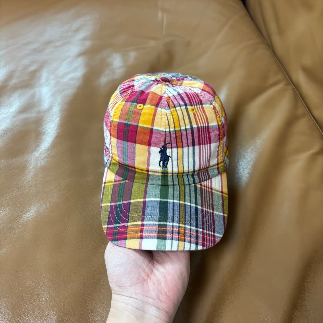 폴로 빔즈 6패널 볼캡 모자 마드라스 체크 상품이미지3