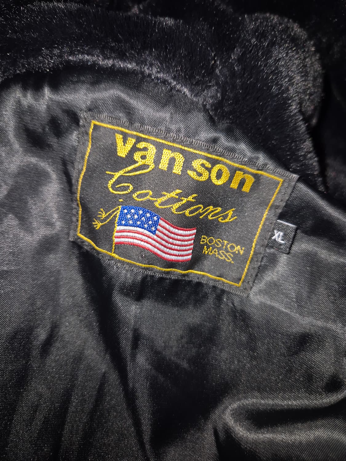 VANSON Lethers Bone Fur Jacket XL 상품이미지4