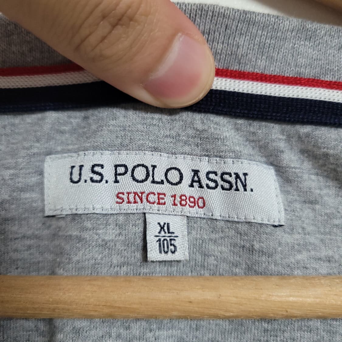 (XL) U.S POLO 폴로아센 그레이 긴팔 티셔츠 롱슬리브 상품이미지3
