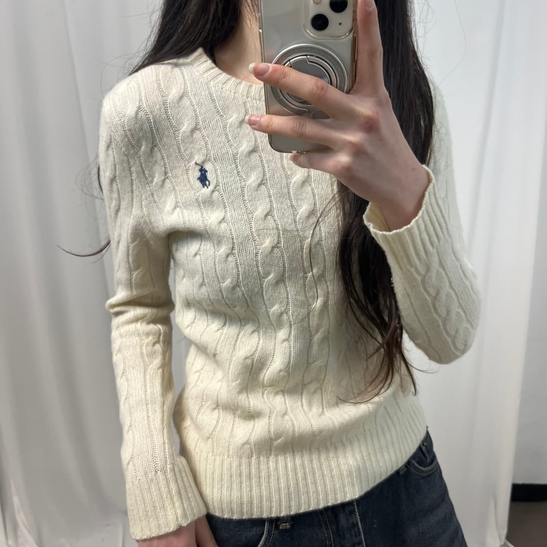 Polo Ralph Lauren Ivory Cable Knit 상품이미지3