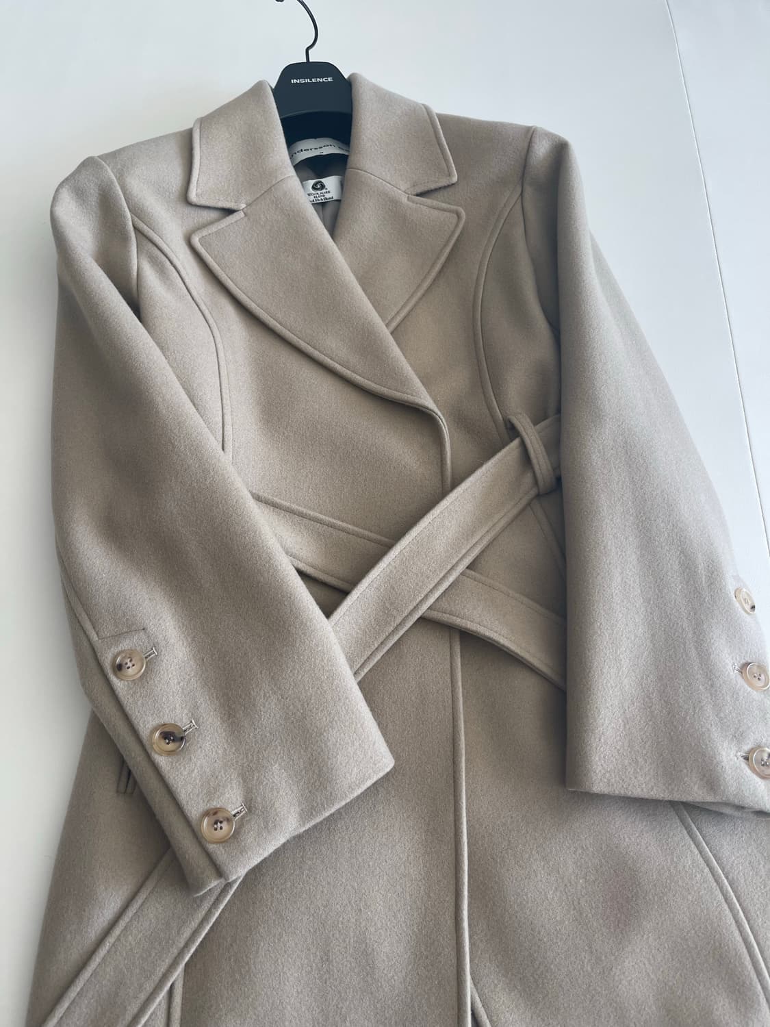 앤더슨벨 베이지 울 캐시미어 블랜드 코트 상품이미지6