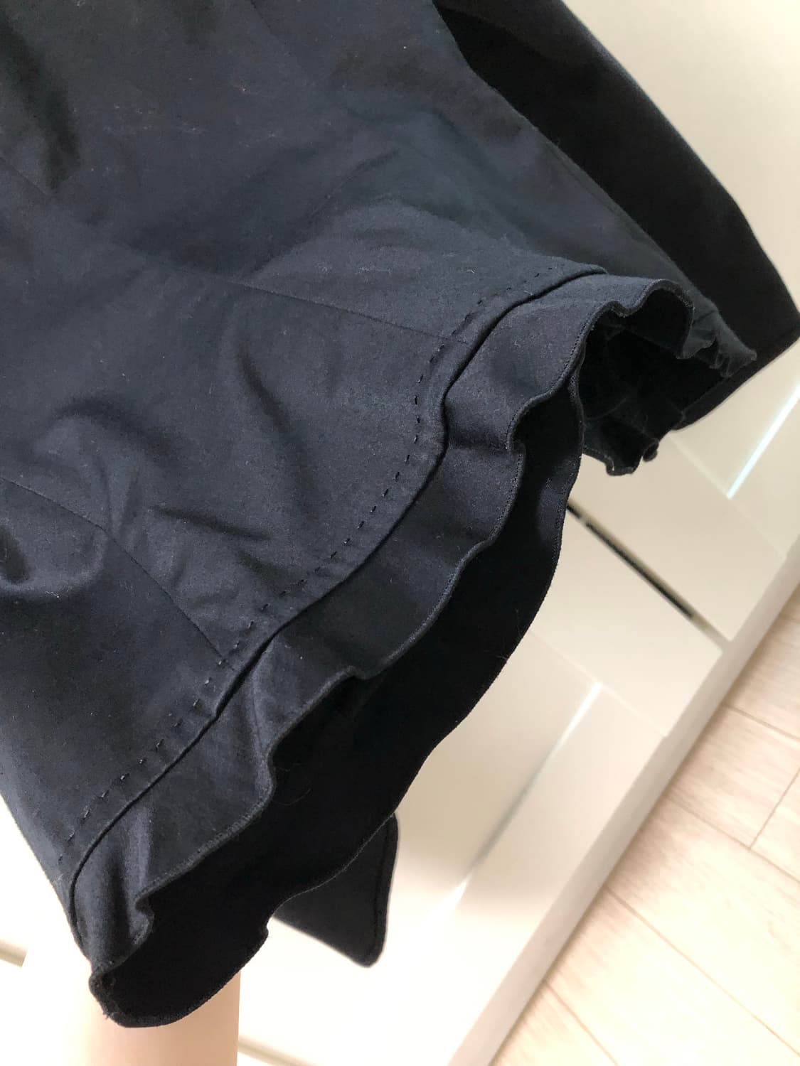 검정 프릴 러플 라운드카라 스티치 자켓 코이세이오 오헤시오 상품이미지7