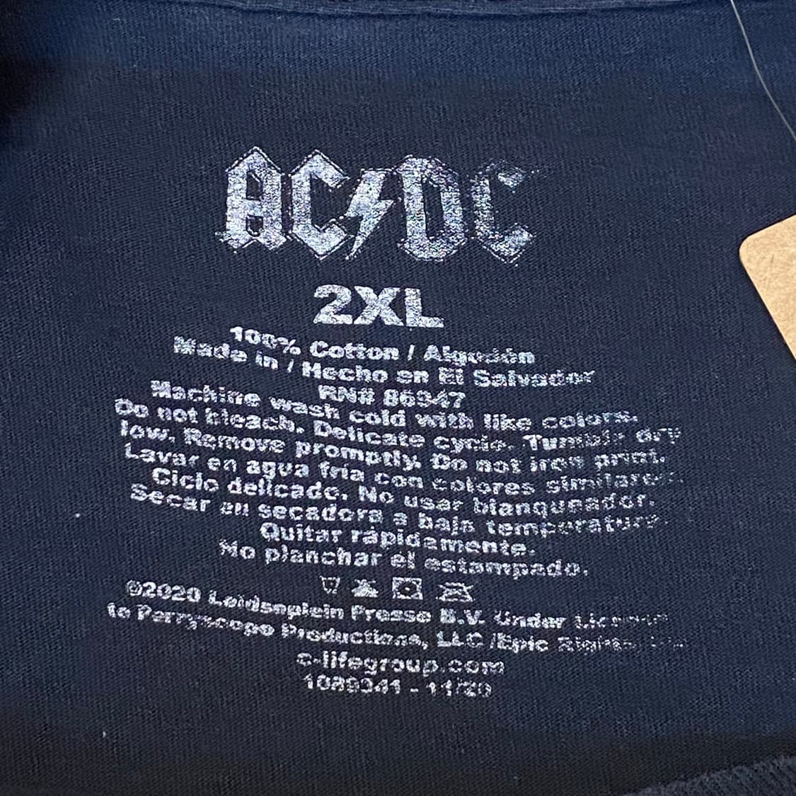 미국 빈티지 ACDC 정식굿즈 반팔티 락티셔츠 상품이미지6