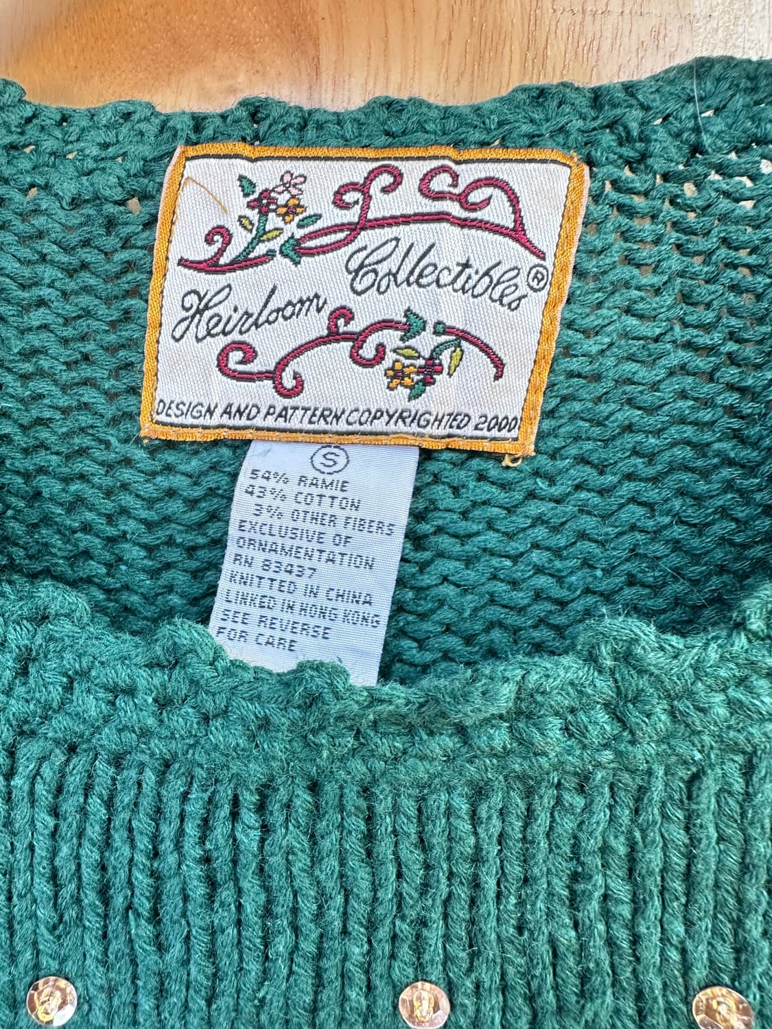 빈티지 Heirloom Collectibles 크리스마스 스웨터 상품이미지3