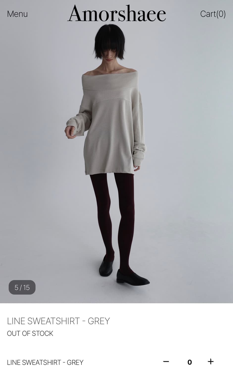 [Amorshaee] LINE SWEATSHIRT 단종상품 상품이미지1