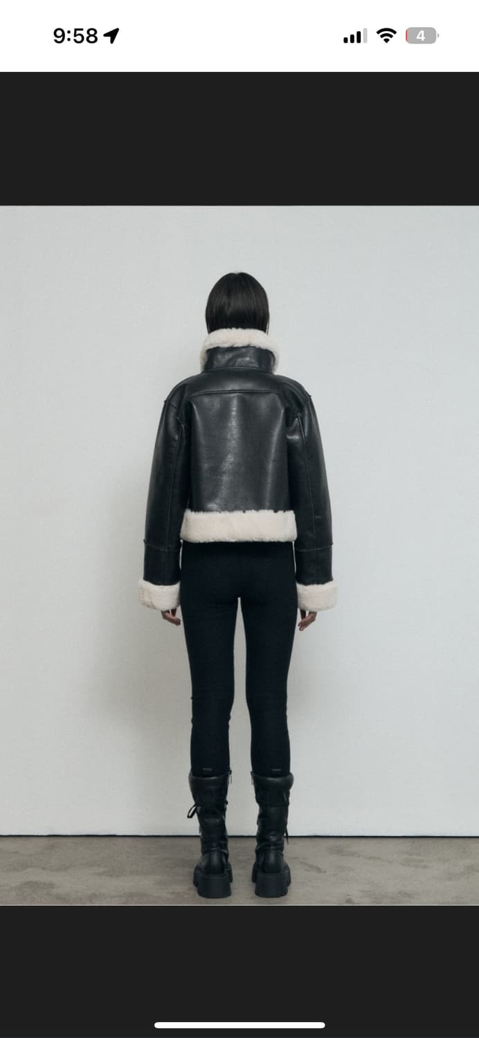 보헴서 슬림 시어링 무스탕 상품이미지3