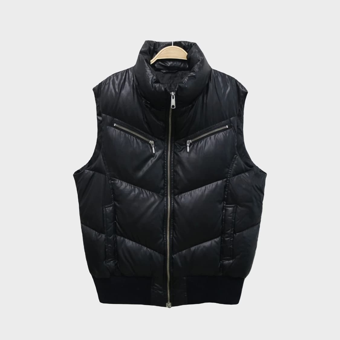 PAZZO DENIM STORE Black 패딩 조끼 상품이미지1