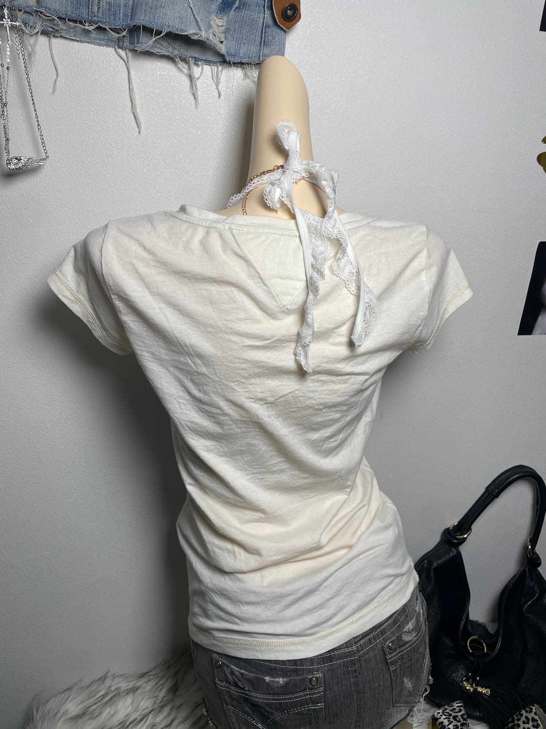 Tommy Hilfiger 빈티지 타미힐피거 데님 반팔티 탑 상품이미지4