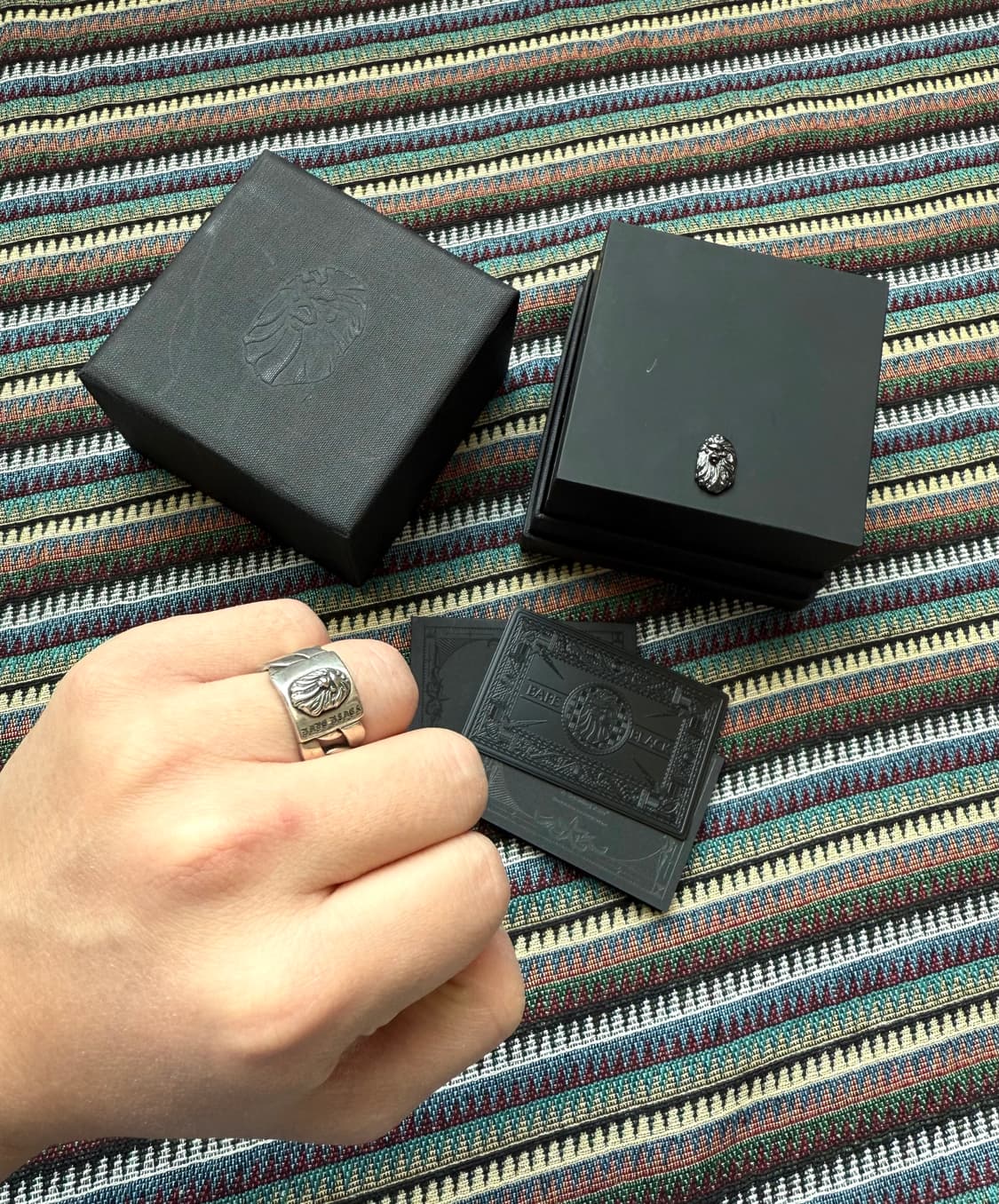 베이프 블랙라인 링 반지 상품이미지1