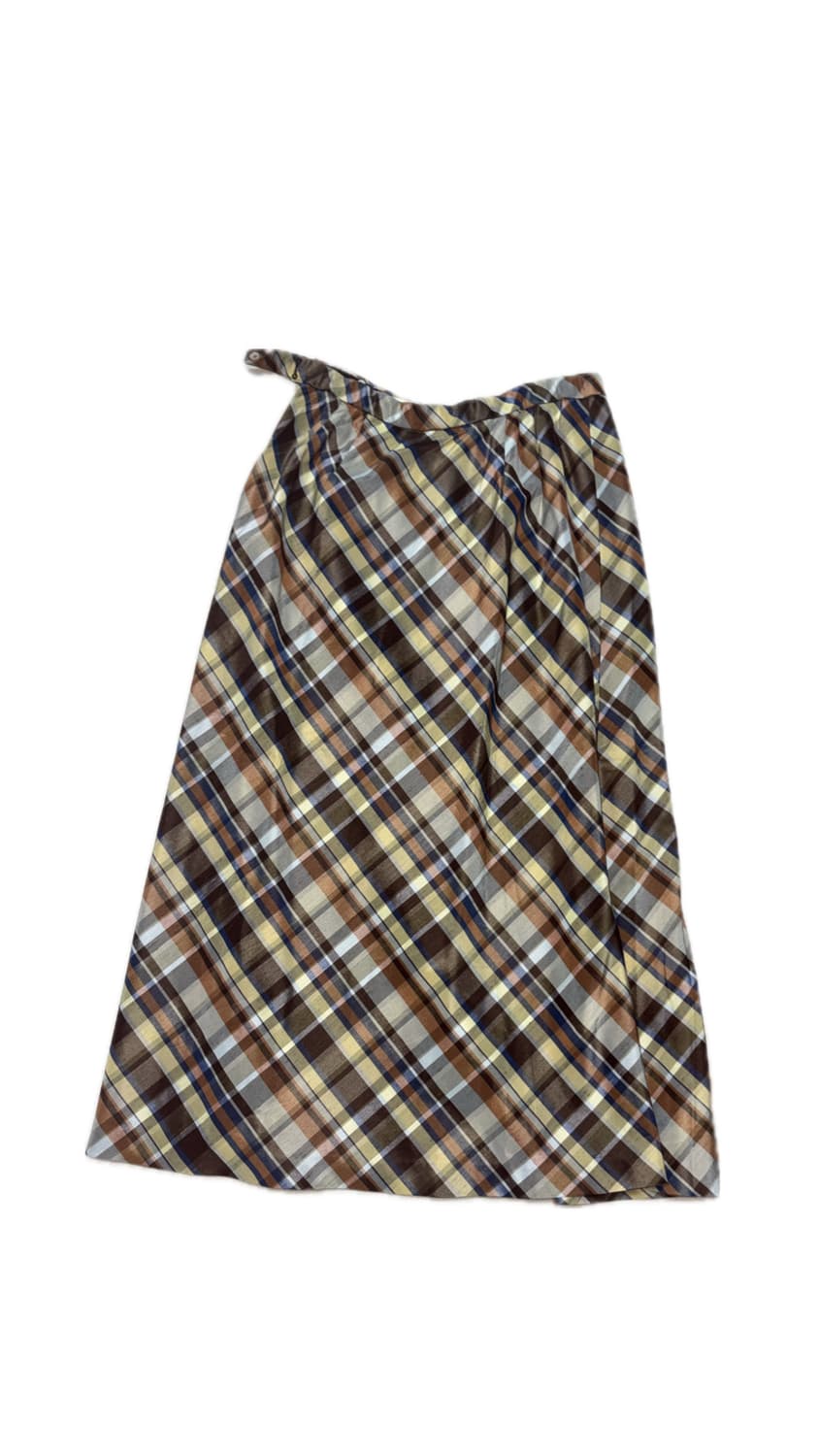 빈티지 체크 롱스커트 상품이미지1