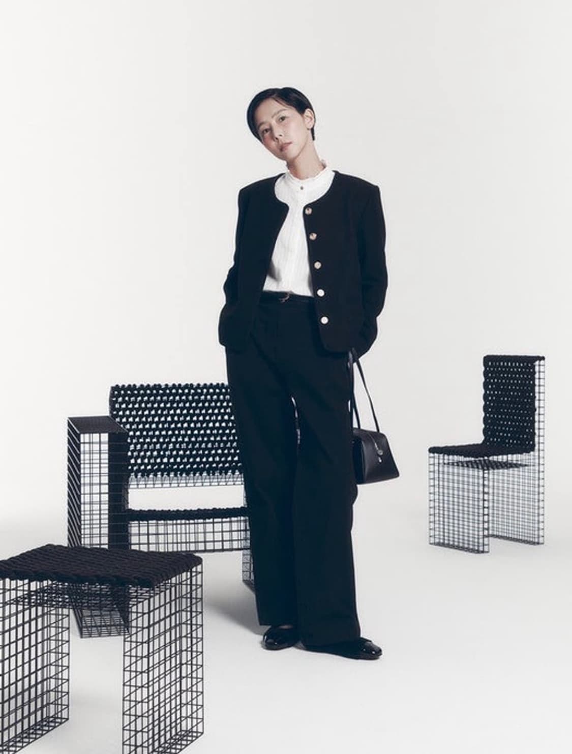 Le17septembre 르17셉템버 르셉템버 턱데님 팬츠 블랙 36 상품이미지1