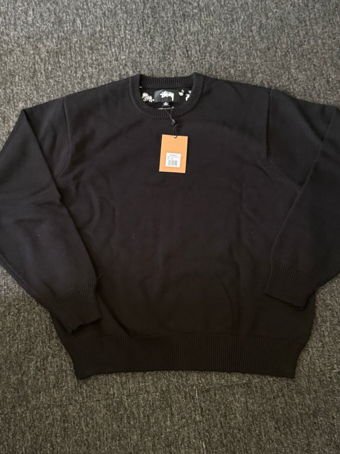 [L] 스투시 피그먼트 다이드 루즈 게이지 스웨터 브라이트 그린 상품이미지3