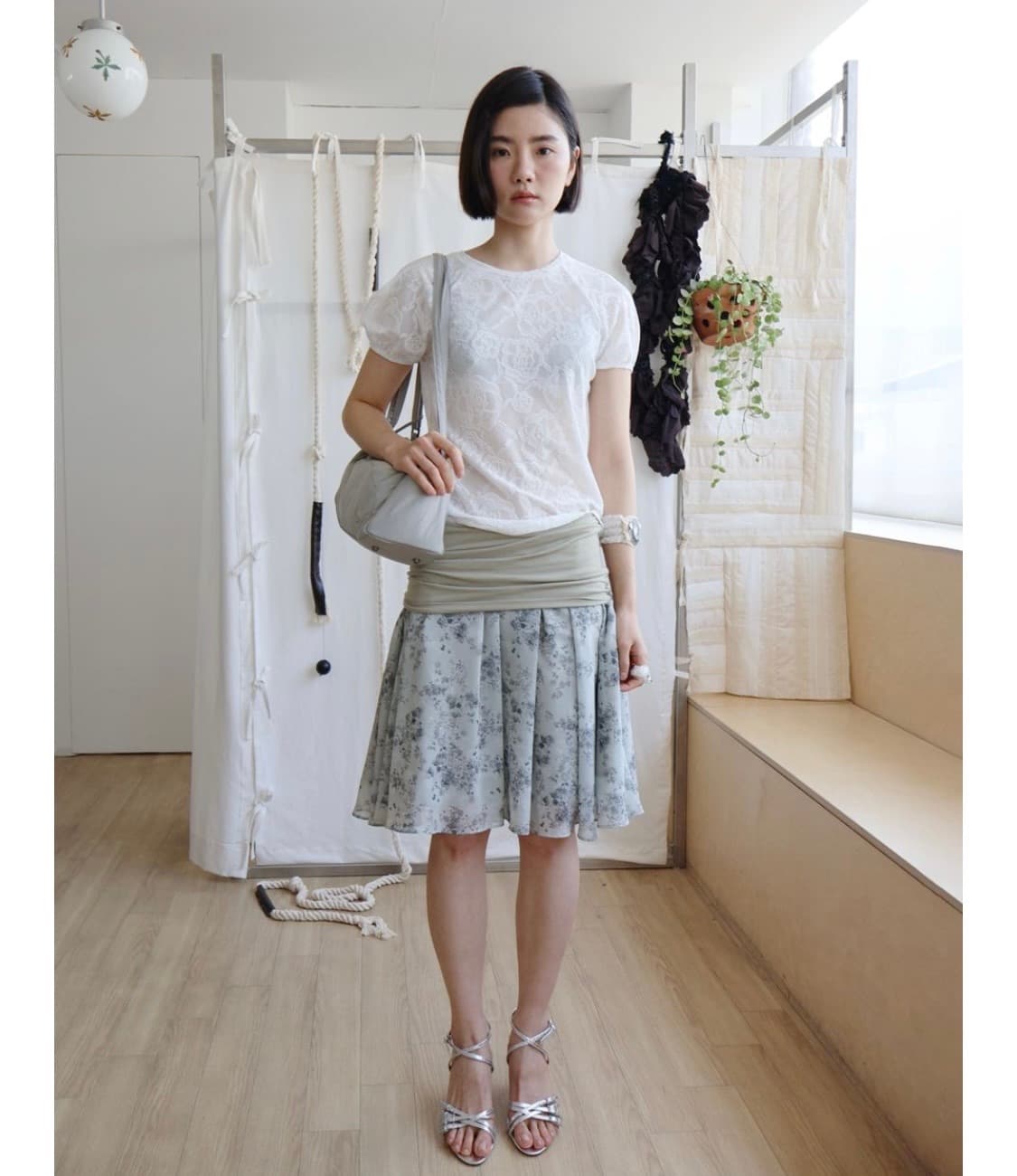 콜로신스 Lotus Midi Skirt Mud Khaki 상품이미지2