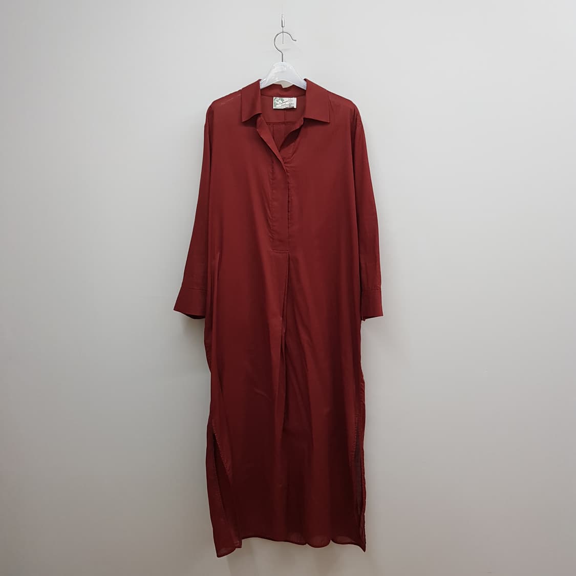 한섬 더캐시미어 루즈핏 셔츠형 롱 원피스 F사이즈 상품이미지1