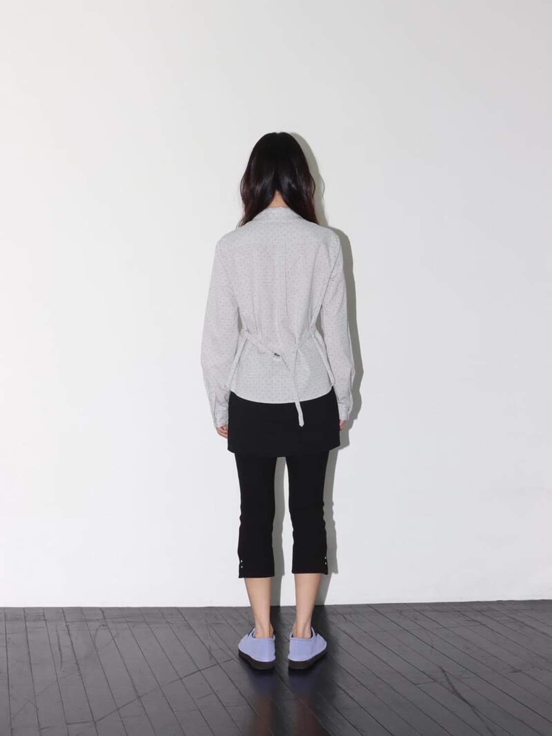 ONSKA PIN DOT SHIRT GREY 온스카 핀 닷 셔츠 그레이 상품이미지6