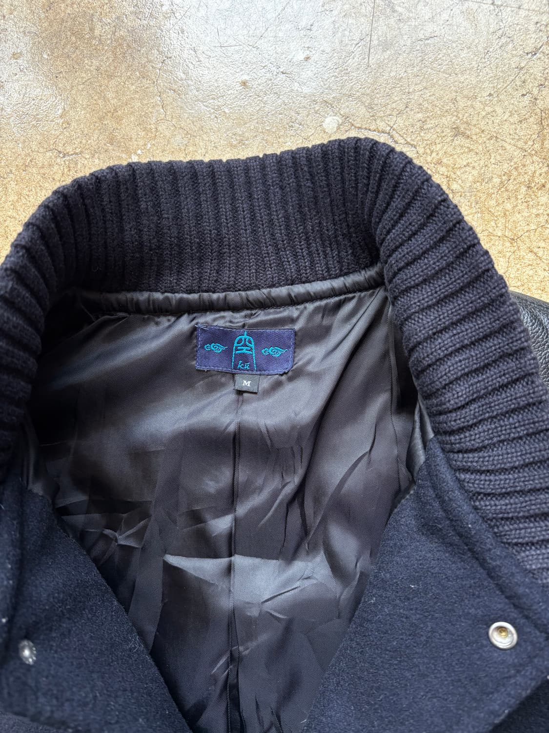 빈티지 소가죽 바시티 재킷 상품이미지3