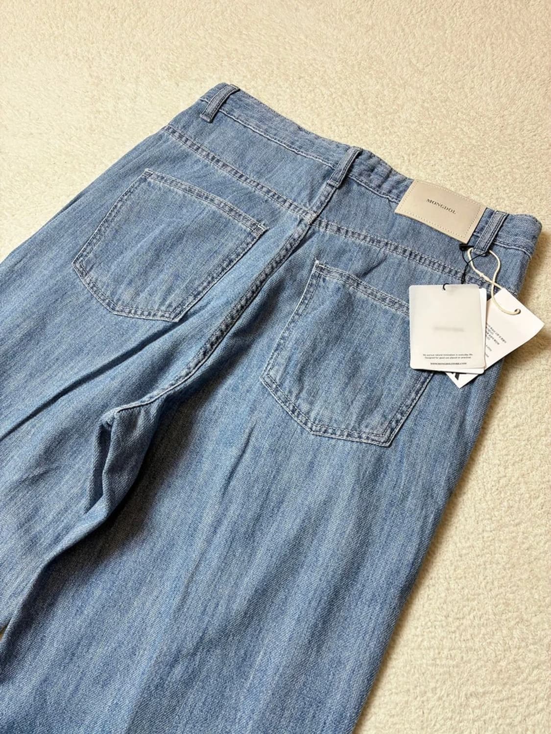 몽돌 MONGDOL 파사드패턴 스트레이트 데님 팬츠 PN6637 상품이미지6