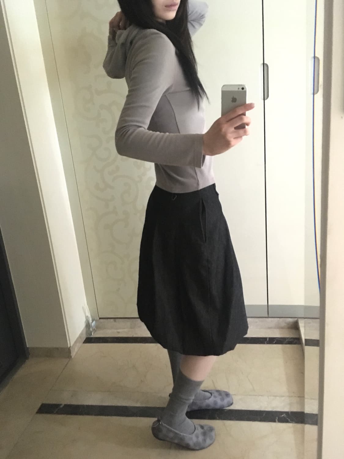 ONSKA Hooded long sleeve gray 상품이미지7